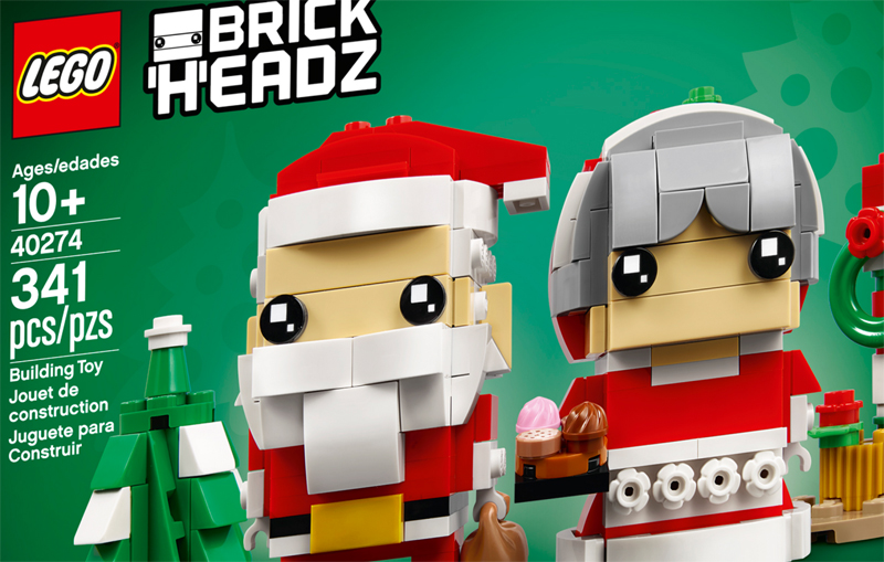 LEGO BrickHeadz Thanksgiving Turkey (40273) and Mr. and Mrs. Claus (40274) Officially Announced