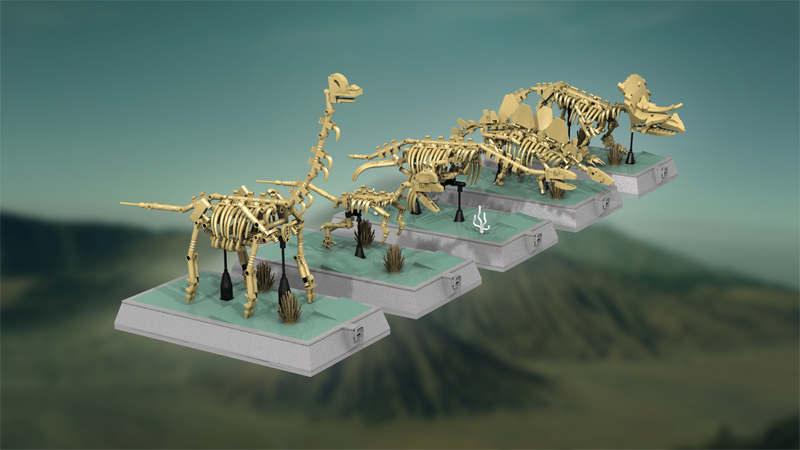 Dinosaurs Fossils Skeletons – Natural History Collection Qualifies for the 2018 LEGO Ideas Third Review Stage