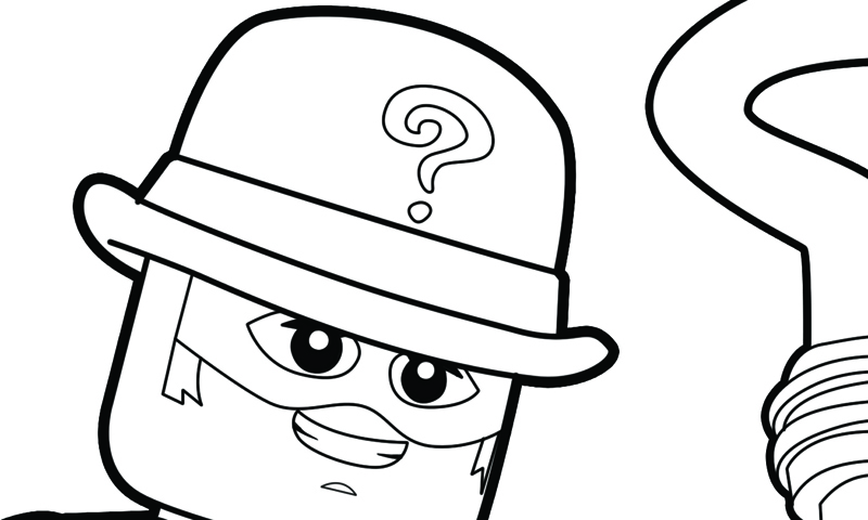 LEGO The Riddler Coloring Page
