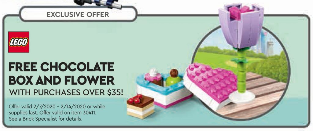 February 2020 LEGO Store Calendar