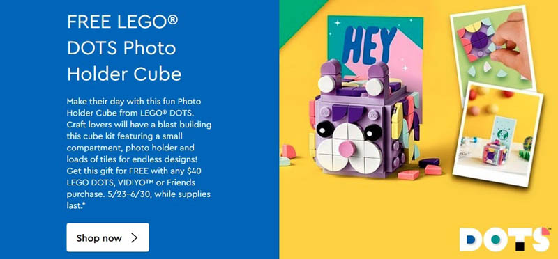 LEGO DOTS Photo Holder Cube (30557) Promotional Set Now Up