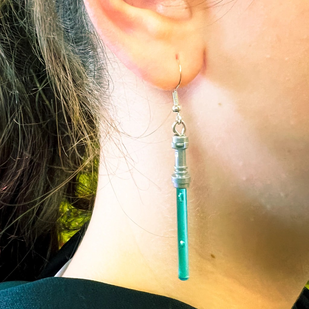 Lightsaber Star Wars Earrings made from LEGO Bricks 1