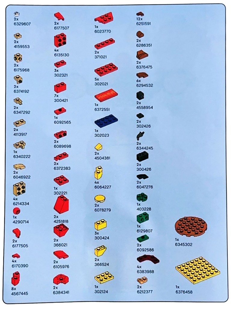 lego god of fortune parts list