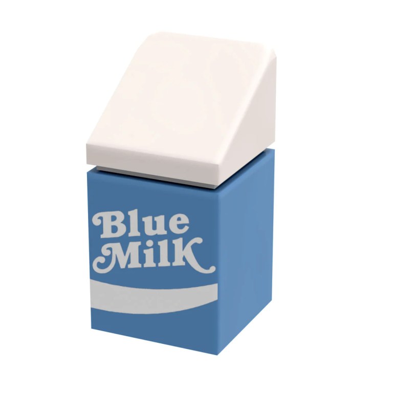 custom lego blue milk carton