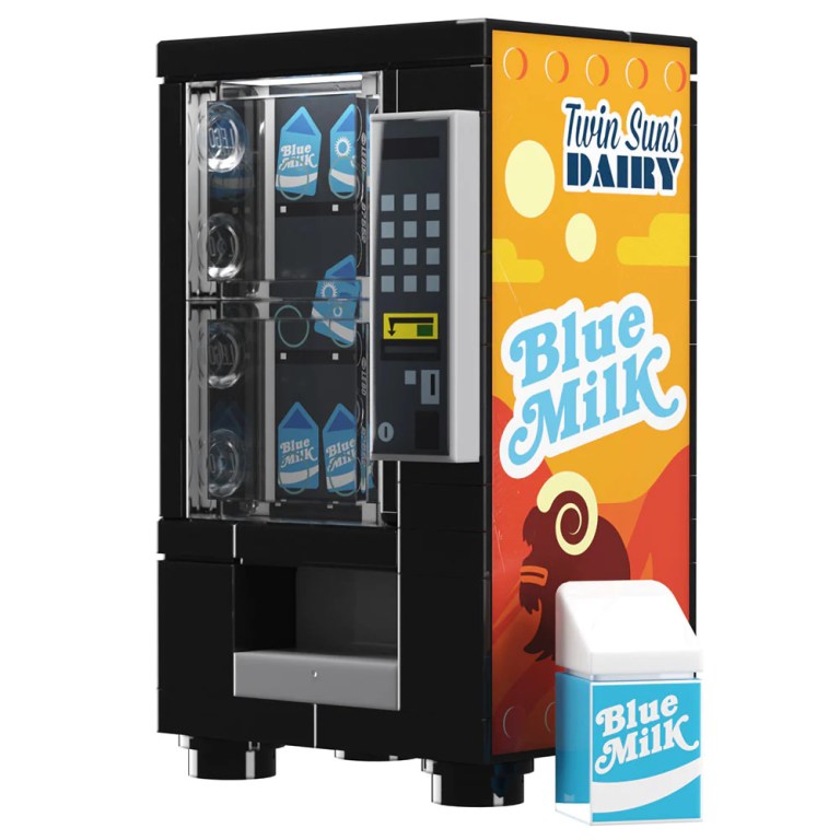 custom lego blue milk vending machine